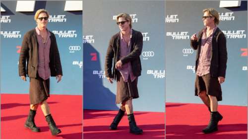 Μπραντ Πιτ: Φόρεσε τη φούστα του και πήγε στην πρεμιέρα της τελευταίας του ταινίας - Κομψός, χαριτωμένος και πάντα σέξι