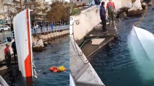 Ηγουμενίτσα: Τρελή πορεία τρέιλερ με βάρκα – Σταμάτησε μόνο όταν έπεσε στη θάλασσα [Βίντεο]