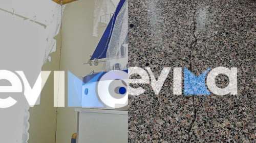 Σεισμός στην Εύβοια: Φωτογραφίες με ρωγμές σε σπίτια στο χωριό Ζάρακες