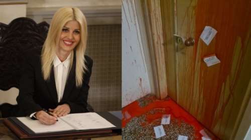 Θεσσαλονίκη: Επίθεση με μπογιές και τρικάκια στο γραφείο της Έλενας Ράπτη- &quot;Η Δημοκρατία μας δεν τρομοκρατείται&quot; λέει η ΝΔ