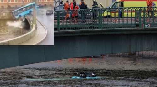 Σοκ στην Αγία Πετρούπολη: Λεωφορείο έπεσε σε ποταμό - Τρεις νεκροί [εικόνες-βίντεο]