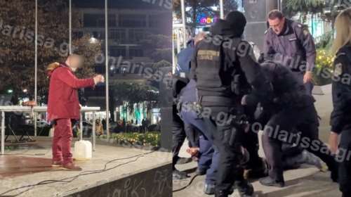 Λάρισα: Άνδρας απειλούσε να πυρποληθεί γιατί δεν βλέπει το παιδί του - &quot;Φωτιά σε μένα, δεν μου φταίτε εσείς&quot;