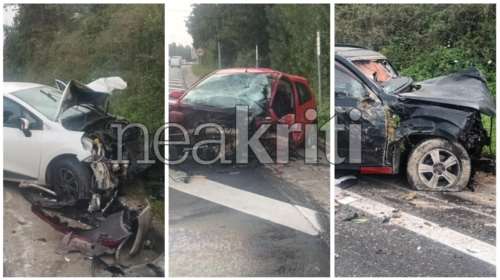 Χανιά: 60χρονη νεκρή σε τροχαίο στον ΒΟΑΚ και τρεις τραυματίες [εικόνες - βίντεο]