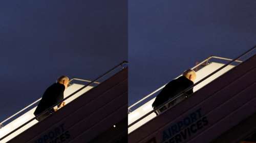 Νέα "βουτιά" για τον Τζο Μπάιντεν: Η στιγμή που γλιστράει και πέφτει στις σκάλες του Air Force One [Βίντεο]