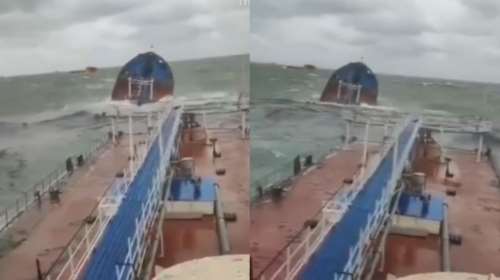 Βυθίστηκαν δύο ρωσικά τάνκερ λόγω καταιγίδας στον πορθμό του Κερτς- Τουλάχιστον ένας νεκρός, μεγάλη διαρροή πετρελαίου