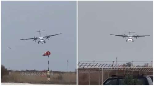 Εντυπωσιακό βίντεο: Η τιτάνια προσπάθεια πιλότου να προσγειώσει αεροπλάνο στη Νάξο με θυελλώδεις ανέμους