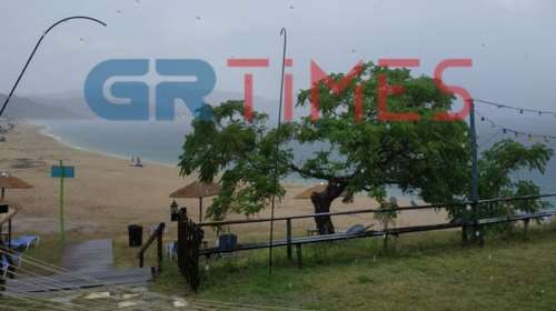 &quot;Άνοιξαν&quot; οι ουρανοί στη Χαλκιδική - Αρχισε η επιδείνωση του καιρού [βίντεο]