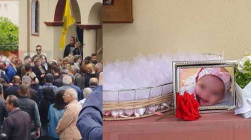 Άρτα: Ανείπωτη οδύνη στην κηδεία του 5,5 μηνών βρέφους - Κατέρρευσε μέσα στην εκκλησία ο τραγικός πατέρας [Εικόνες - Βίντεο]