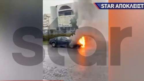 Φωτιά σε ΙΧ στη Λεωφόρο Βουλιαγμένης - Σε κατάσταση σοκ ο οδηγός [βίντεο]