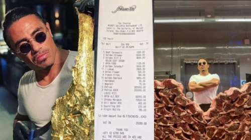 Σάλος για τον Τούρκο Salt Bae: Μόστραρε με καμάρι λογαριασμό 160.000 ευρώ που πλήρωσαν πελάτες του στο Άμπου Ντάμπι