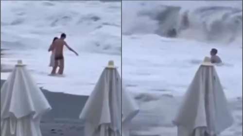 Την κατάπιε η θάλασσα: 20χρονη στο Σότσι με τον αγαπημένο της έπαιζε με τα κύματα μέχρι που παρασύρθηκε [βίντεο]