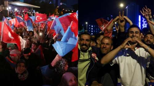 Πανηγυρίζουν οι οπαδοί Ερντογάν και Κιλιτσντάρογλου: Εκατοντάδες συγκεντρωμένοι σε Άγκυρα και Κωνσταντινούπολη