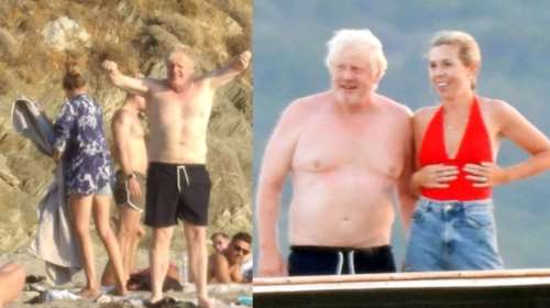 Αποχαιρέτισαν την Ελλάδα Μπόρις και Κάρι: Νέες φωτογραφίες του Τζόνσον με το μαγιό στην Εύβοια