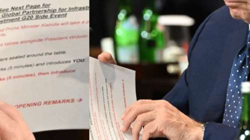 Με... σκονάκι ο Μπάιντεν στη Σύνοδο των G20: Ειδικές οδηγίες με κόκκινο μελάνι για το πώς να φερθεί