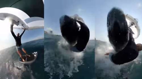 Απίστευτες εικόνες: Η στιγμή που Αυστραλός σέρφερ δέχεται &quot;επίθεση&quot; από φάλαινα- Ευτυχώς σώθηκε