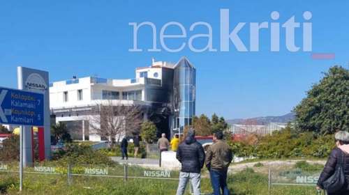 Κρήτη: Ενας νεκρός από πυρκαγιά σε αντιπροσωπεία αυτοκινήτων στο Τυμπάκι