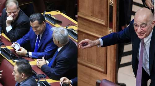 Βουλή: Αργησε αλλά πήγε ο Δένδιας - &quot;Καρφιά&quot; από Γεωργιάδη: Μόνο αν ήμουν σε κώμα δεν θα ερχόμουν για δική μου τροπολογία