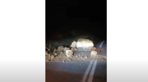 Κατολίσθηση στην Εθνική οδό Λάρισας-Κοζάνης - Μεγάλος όγκος χωμάτων [Βίντεο]