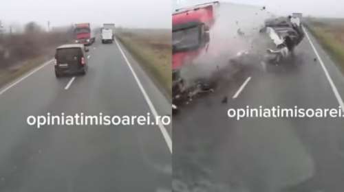 Τραγωδία στη Ρουμανία: 7 νεκροί σε τροχαίο με οπαδούς του ΠΑΟΚ - Η στιγμή της σύγκρουσης φορτηγού με βανάκι [βίντεο]