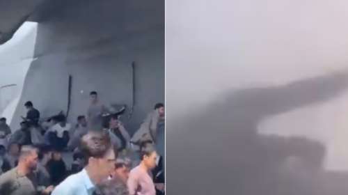 Ανατριχιαστικό βίντεο από το Αφγανιστάν:  Άντρας εγκλωβίζεται στις ρόδες αεροσκάφους και βρίσκει τραγικό θάνατο