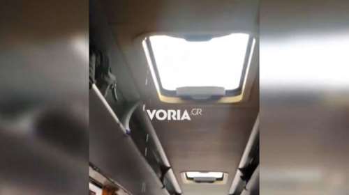 Λεωφορείο του ΚΤΕΛ Πιερίας έμπαζε νερά από την οροφή - Εφτασε μέχρι τη Θεσσαλονίκη [βίντεο]