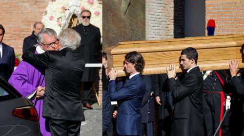 "Γνωριστήκαμε παιδιά": Συντετριμμένος ο πρώην συντρόφος του Βαλεντίνο - Συγκίνηση στην κηδεία [εικόνες]
