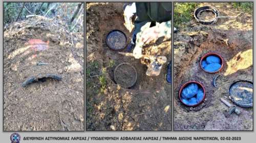 Λάρισα: Αστυνομικός σκύλος ξετρύπωσε βαρέλια θαμμένα στο έδαφος με 71 κιλά κάνναβης [εικόνες-βίντεο]