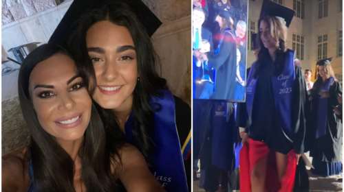 Μάιρα Κούγια: Καλλίγραμμη με ασύμμετρο φόρεμα και ψηλοτάκουνα πέδιλα στην αποφοίτησή της από το Κολλέγιο Αθηνών