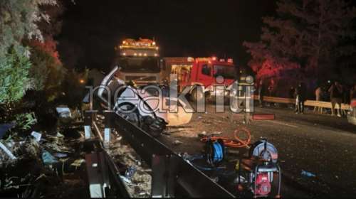 Ρέθυμνο: Νέα τραγωδία στον αιματοβαμμένο ΒΟΑΚ - Δύο νεκροί και ένας βαριά τραυματίας μετά από σφοδρή σύγκρουση