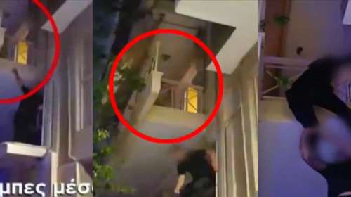 Καμίνια: Δραματική διάσωση 5χρονου από αστυνομικούς - Ήταν κλειδωμένο μέσα στο σπίτι και ανέβηκε στα κάγκελα του μπαλκονιού [βίντεο]