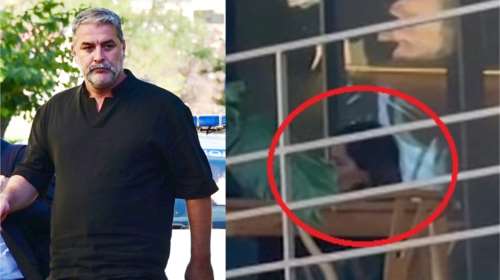 Βασίλης Μπισμπίκης: Η στιγμή που επιστρέφει στο σπίτι του στη Φιλοθέη - Περίμενε στο μπαλκόνι η Δέσποινα Βανδή