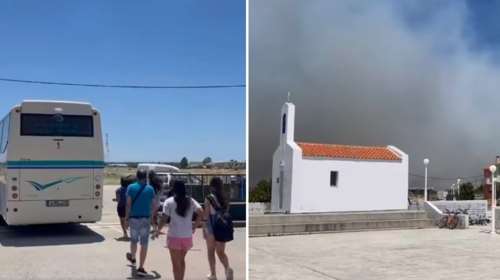 Φωτιά στο Αριστήνο Έβρου: Η στιγμή της εκκένωσης των Παιδικών Xωριών SOS [Βίντεο]