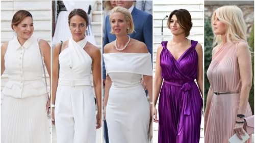 Κομψές στο Προεδρικό: Ο συνωστισμός των total white, τα πλισέ και τα αρχαιοελληνικά looks