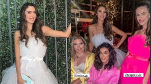 After wedding party μόνο για κορίτσια: Η νεόνυμφη Άννα Πρέλεβιτς με σούπερ μίνι τούλινο φόρεμα και η &quot;δίδυμη&quot; αδελφή της