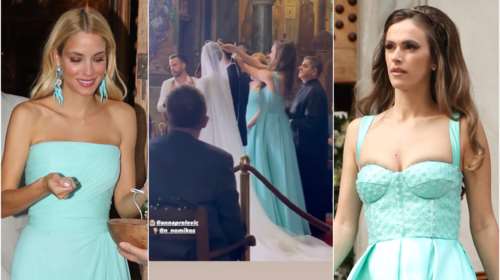 Κουμπάρες με τιρκουάζ: Αυτός είναι ο λόγος που η Δούκισσα Νομικού και η Τέα Πρέλεβιτς επέλεξαν φορέματα στην ίδια απόχρωση