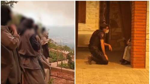 Φωτιά στη Μάνδρα: Η συγκλονιστική στιγμή που αστυνομικοί προσπαθούν να πείσουν μοναχές να εκκενώσουν μοναστήρι [βίντεο]