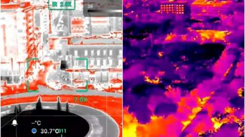 Καύσωνας: &quot;Κόλαση&quot; η Ομόνοια - Θερμική κάμερα κατέγραψε θερμοκρασίες έως και 96 βαθμούς Κελσίου [Βίντεο]