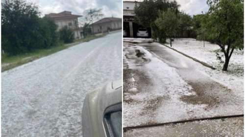 Ροδόπη: Έντονη χαλαζόπτωση το μεσημέρι της Μεγάλης Παρασκευής [εικόνες]