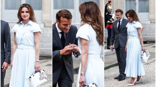 To γαλάζιο ντραπέ shirt dress της βασίλισσας Ράνια- Η μεταποίηση που έκανε για να είναι καθώς πρέπει