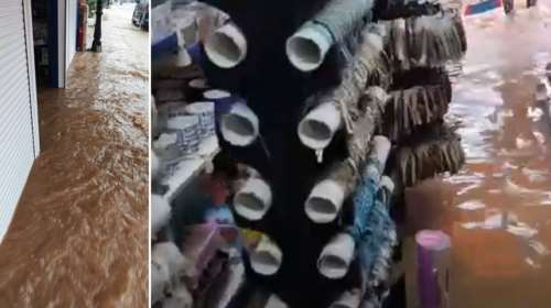 Κακοκαιρία στα Σύβοτα: Οι δρόμοι έγιναν ποτάμια σε λίγα λεπτά - Πλημμύρισαν καταστήματα [Εικόνες βίντεο]