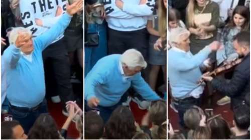 Τήνος: 87χρονος χορεύει λεβέντικο ζεϊμπέκικο και ραίνει με χαρτονομίσματα τον βιολιτζή [βίντεο]