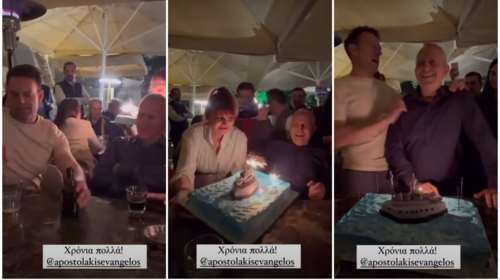 Στέφανος Κασσελάκης: Γενέθλια-έκπληξη στον ναύαρχο Αποστολάκη - Η τούρτα είχε σχήμα πολεμικό πλοίο [βίντεο]