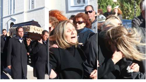 Ράγισαν καρδιές στην κηδεία της 43χρονης στη Σαλαμίνα: Τραγική φιγούρα η μητέρα της [εικόνες, βίντεο]