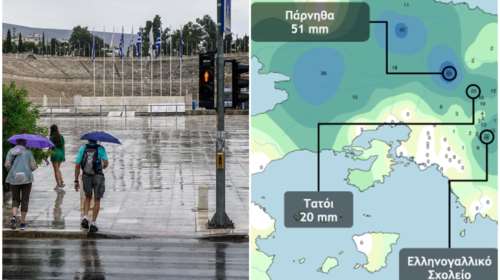 Άνοιξαν οι ουρανοί στην Αττική: 51 χιλ. βροχή σε δύο ώρες - Πώς θα εξελιχθεί η κακοκαιρία [εικονες - βίντεο]