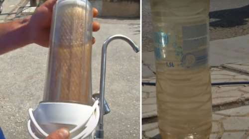 Λαγκαδάς: &quot;Μαύρο νερό&quot; βγάζουν οι βρύσες των σπιτιών στο χωριό Αρετή [βίντεο]