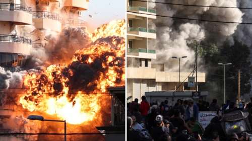 Λίβανος: Η στιγμή που τα ισραηλινά αεροπλάνα ισοπεδώνουν με πύραυλο πολυκατοικία στα προάστια της Βηρυτού [βίντεο]