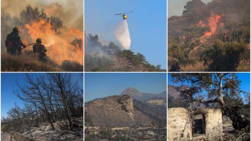 Ιεράπετρα: Εικόνες καταστροφής από τη μεγάλη φωτιά που καίει για δεύτερη ημέρα - Νέο &quot;112&quot; για την εκκένωση 4 περιοχών