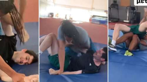Τεντόγλου και Καραλής κάνουν... ελληνορωμαϊκή πάλη μπροστά στον Πομάσκι - &quot;Θα χτυπήσετε, ρε&quot; [βίντεο]