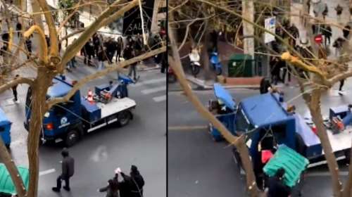 Η Γεροβασίλη διαψεύδει την ΕΛ.ΑΣ. για τον γερανό που έτρεχε στην Ακαδημίας - &quot;Παντελώς ψευδές ότι ερχόταν για μένα&quot;