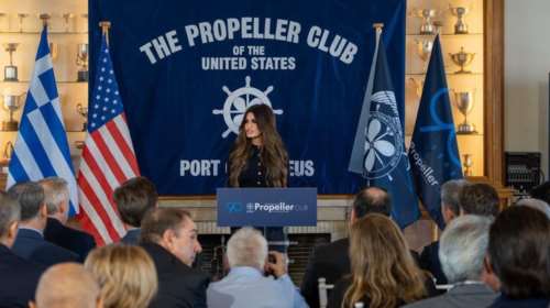 Κίμπερλι Γκιλφόιλ: Επίτιμος πρόεδρος στο Propeller Club - &quot;Πέρασα ένα υπέροχο απόγευμα, θα κάνουμε σπουδαία πράγματα&quot;